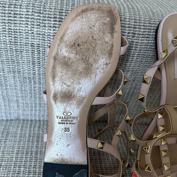 Valentino Garavani Rockstud baby pink sandals - Picture 5 of 6